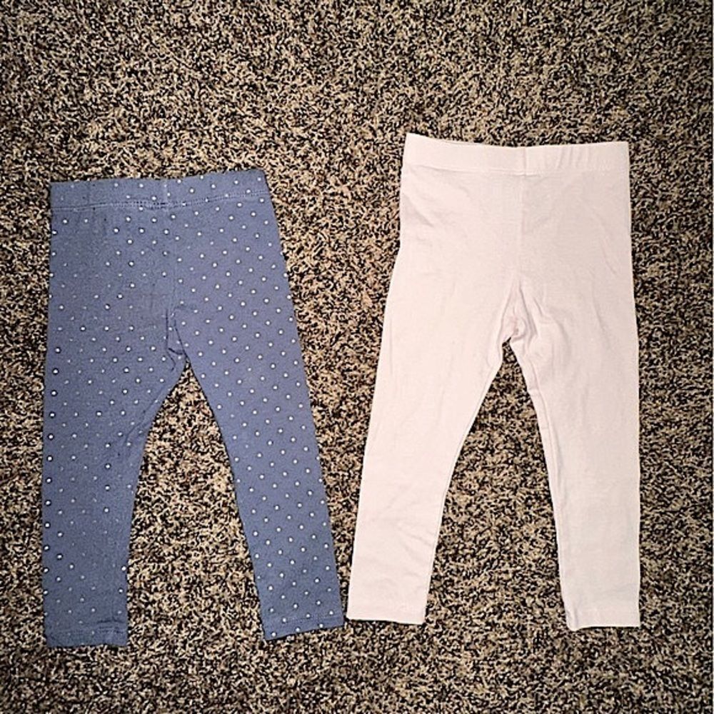 Lot of 2 Maggie & Zoe Girl’s Outfits Sets 4pcs Spring Pastel 2 shirts 2 leggings - Picture 4 of 10